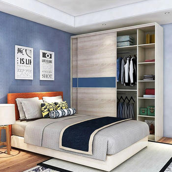 Compact Low Price Design Wood Italian Open Wardrobe Custom Closet