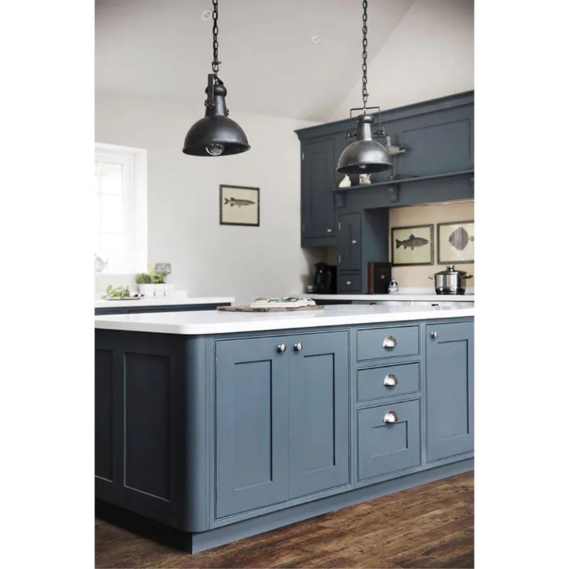 Blue Or White American Kitchen Cabinet Design For Sale