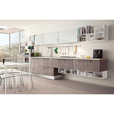 Custom White Mdf Style Solid Wood Modern Kitchen Cabinets