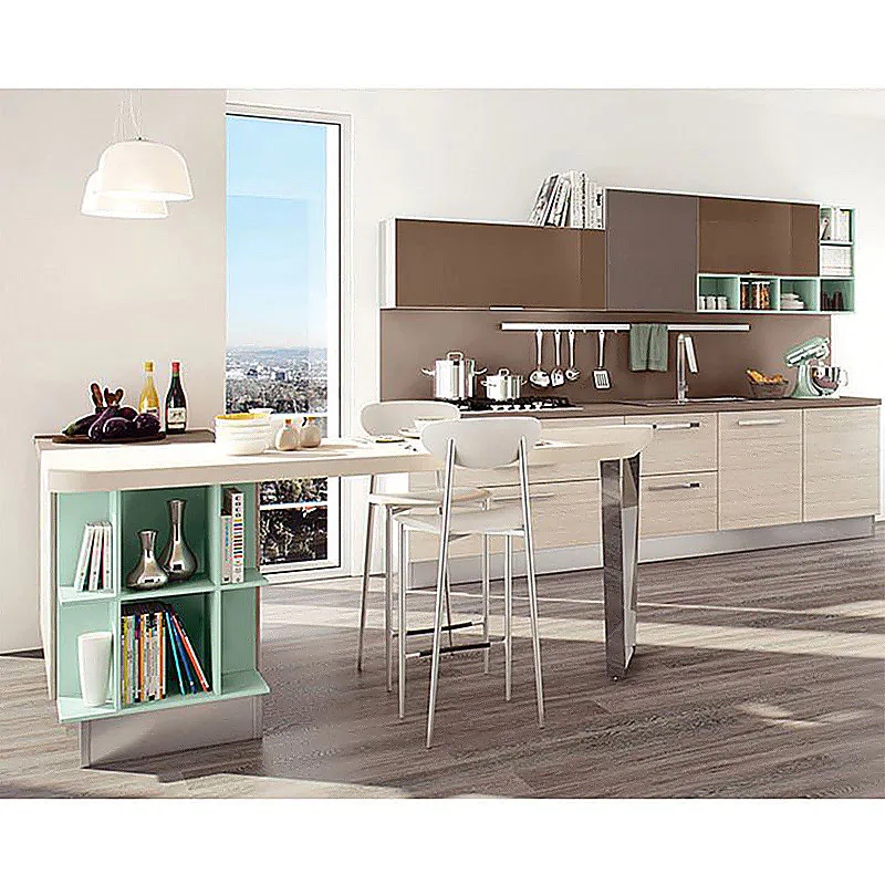 Custom Wooden Design Modern Hotel Kitchen Shelves Cabinet