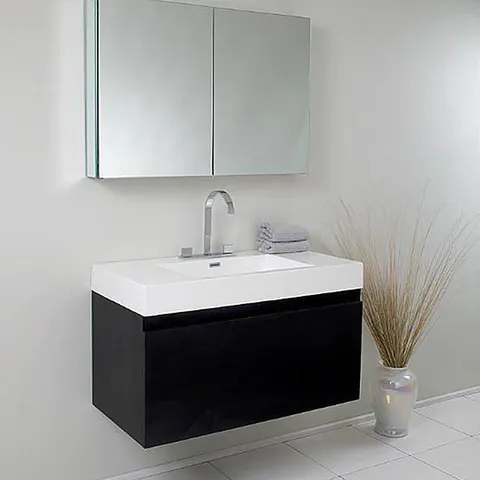 Modern European Style Hot Selling Wall Hung Bathroom Design Cabinet