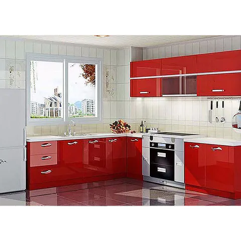 High Gloss Grey Wood Modern Kitchen Cabinets Price