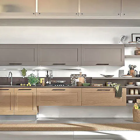 Made In China Home Design Solid Wooden Modern Kitchen Cabinets