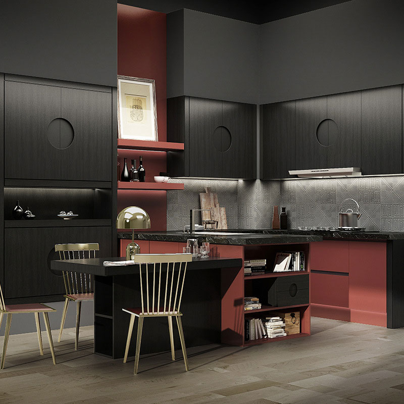 Chinese Style Custom Kitchen Decoration Modern Kitchen Cabinets