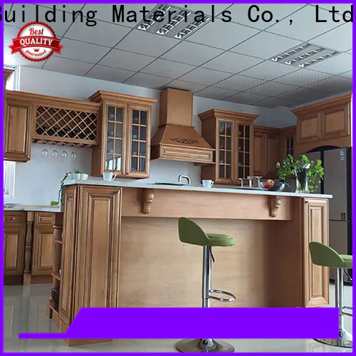 High-quality solid wood kitchen cabinet for business