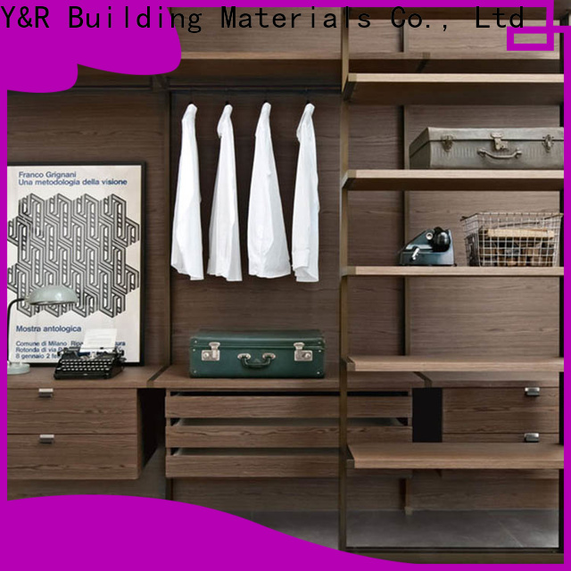 Y&r Furniture High-quality black walk in wardrobe for business